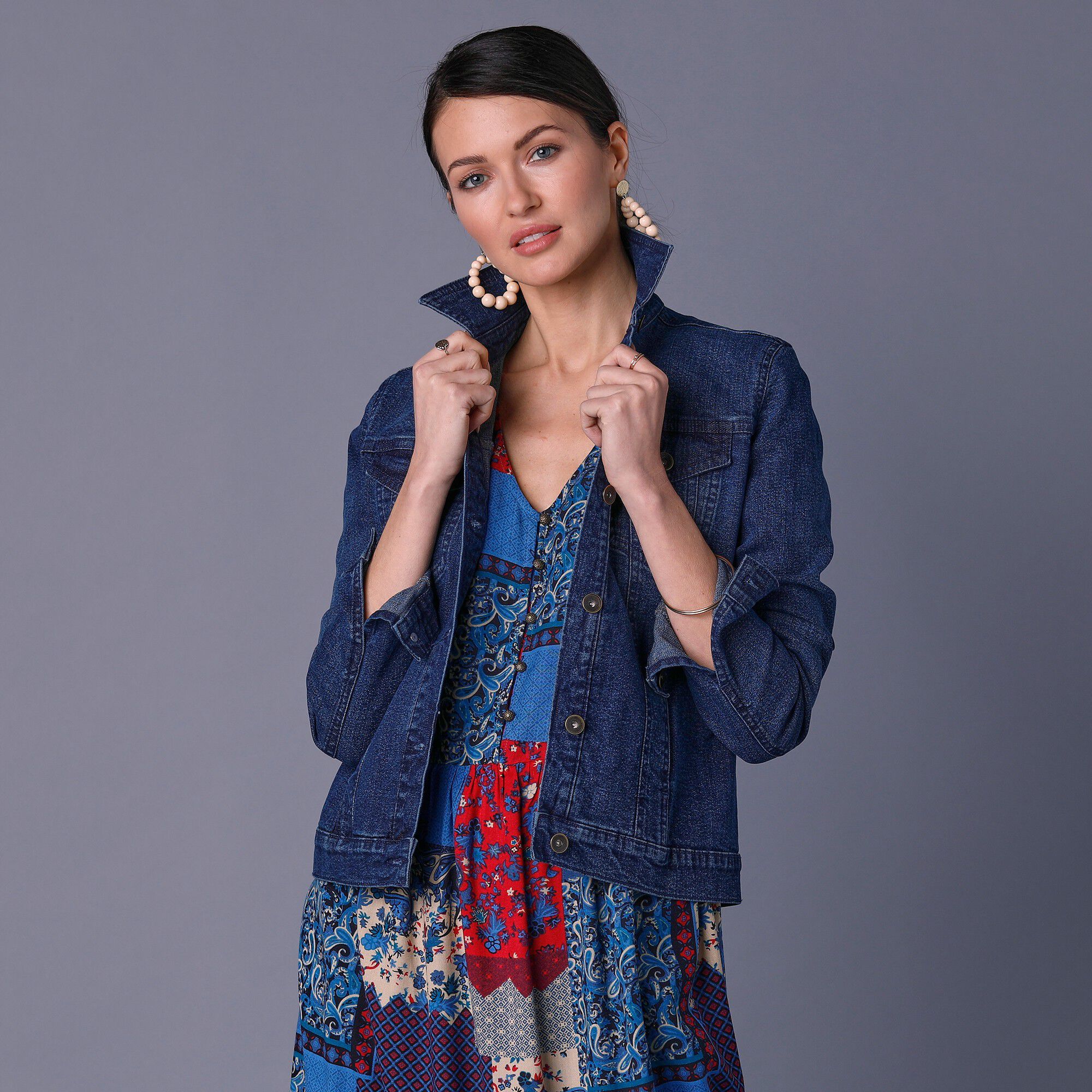 Veste jean brodée dos