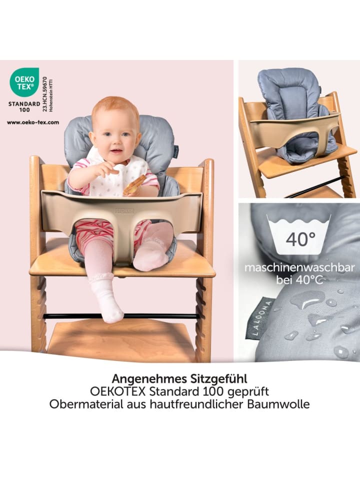 LaLoona Sitzverkleinerer für Stokke Tripp Trapp Hochstuhl - in grau günstig kaufen onesize
