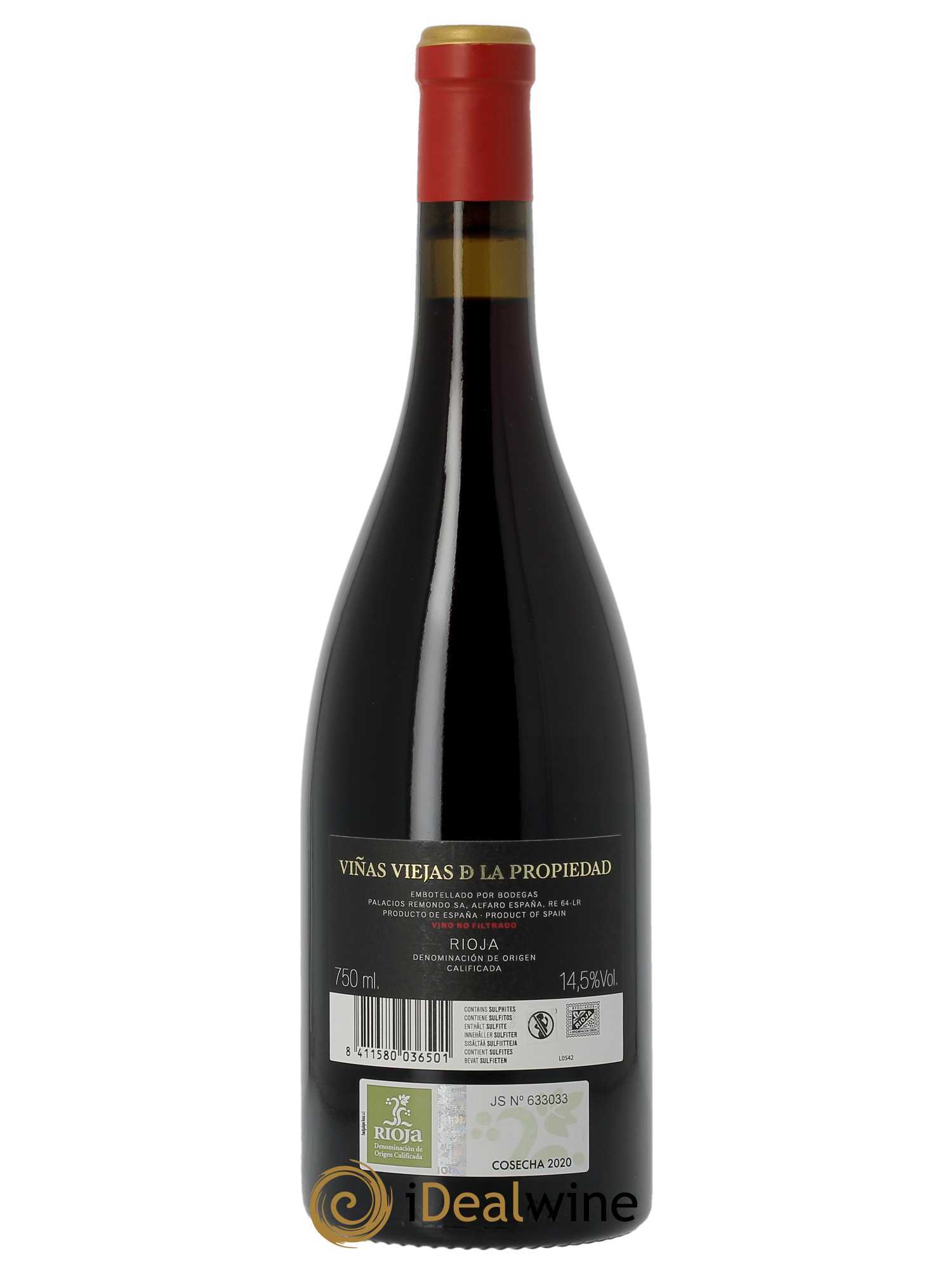Rioja Propiedad Palacios Remondo  2020 - Lot de 1 Bouteille
