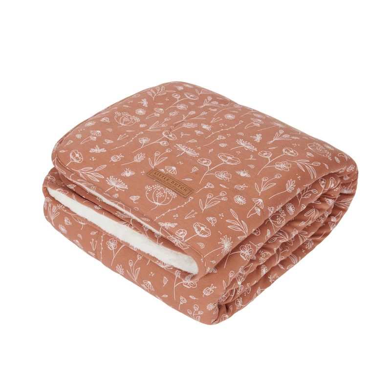 Couverture de lit bébé Wild flower rust Little Dutch
