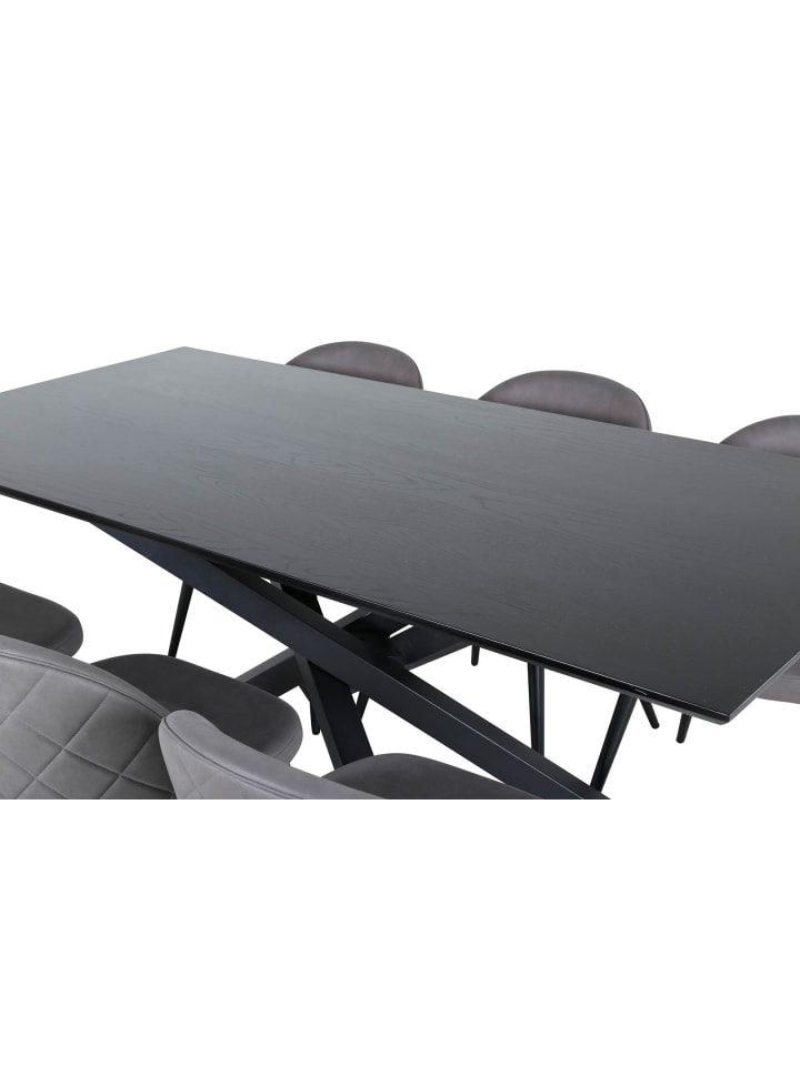 ebuy24 Essgruppe Piazza 42 (7-teilig) Grau 90 x 180 cm günstig kaufen onesize
