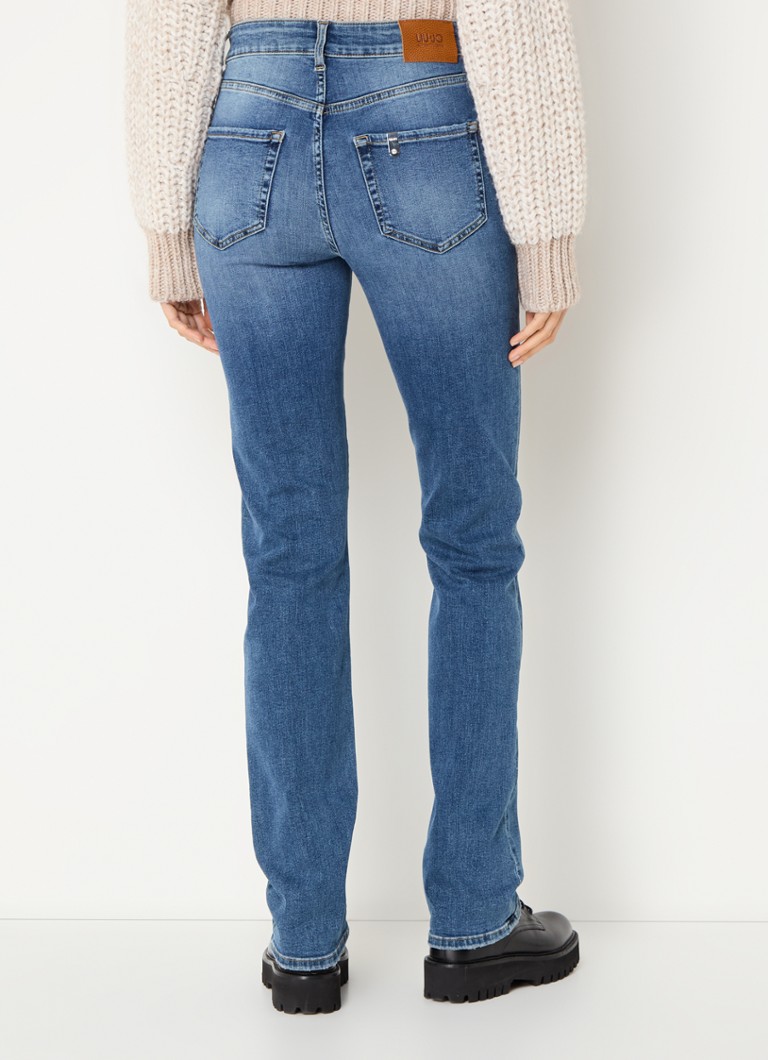 Jeans elasticizzati a gamba dritta a vita alta Liu Jo