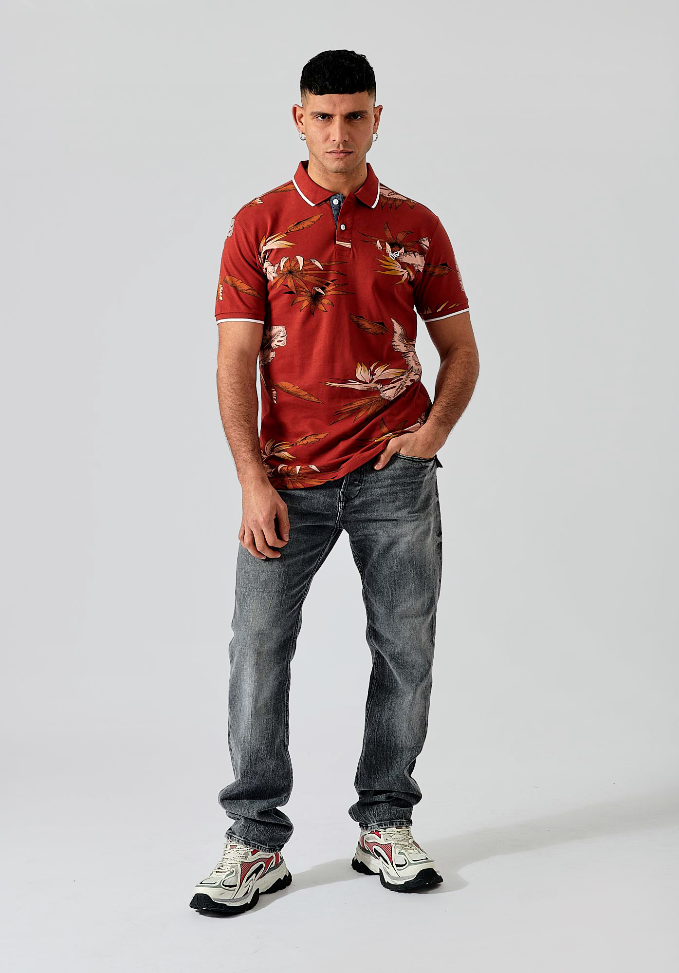 BERNI  Polo imprimé homme 100% coton