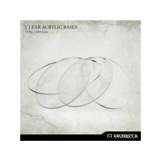 Clear Acrylic Bases: Oval 120x92mm (5)