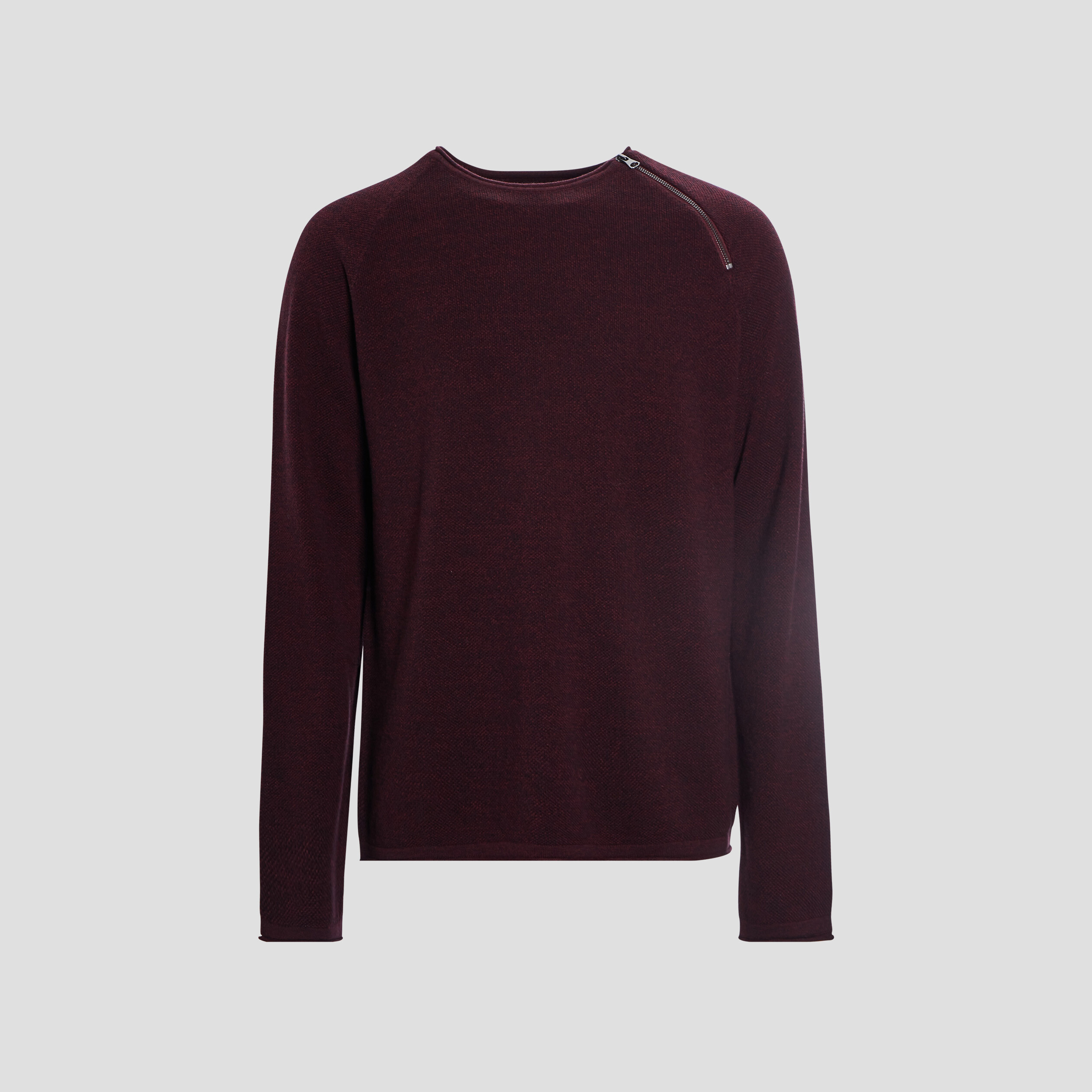 Pull avec détail zippé violet homme | La Halle