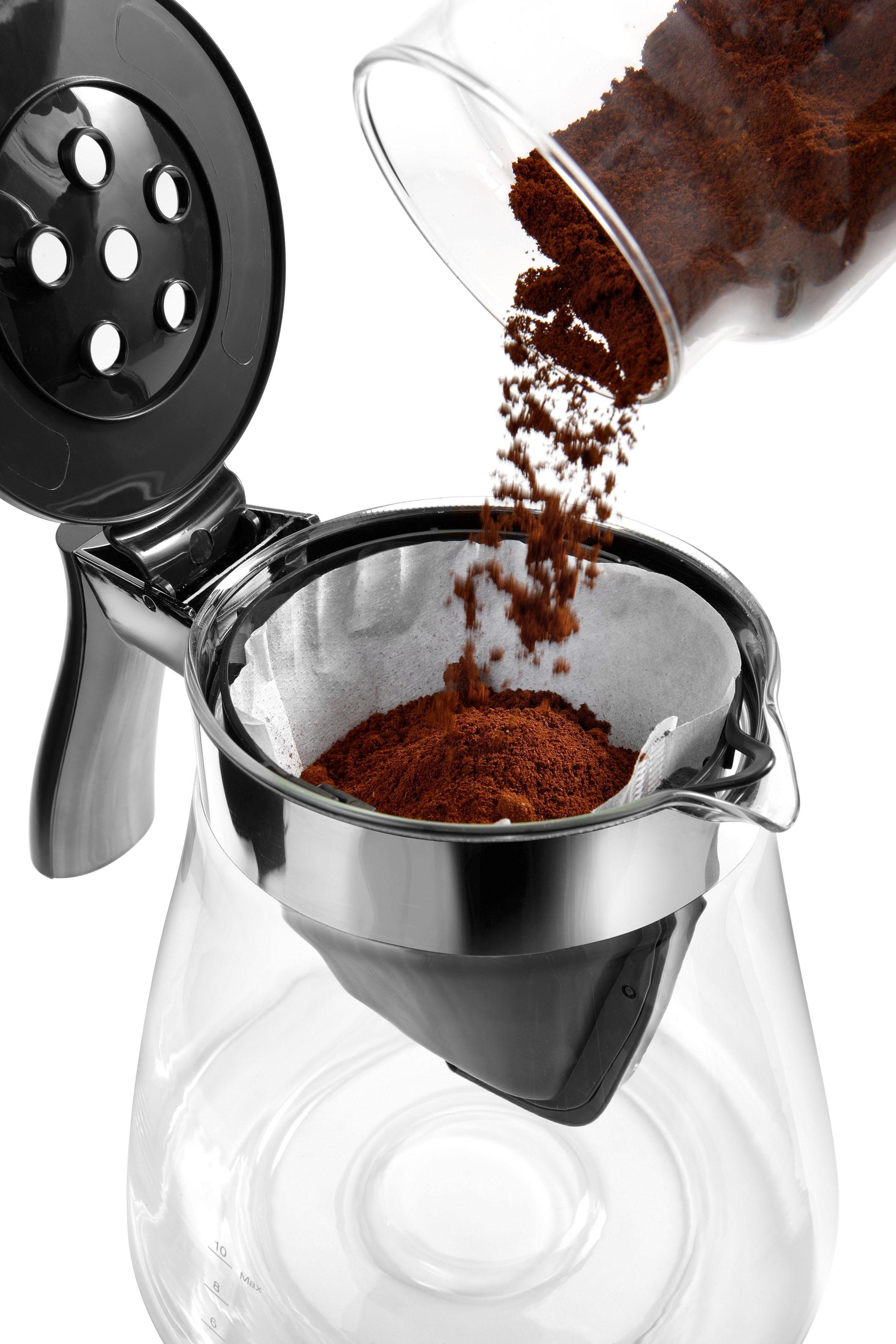 De'Longhi Filterkaffeemaschine Clessidra ICM 17210, 1,25l Kaffeekanne, Papierfilter, nach zertifiziertem ECBE Standard