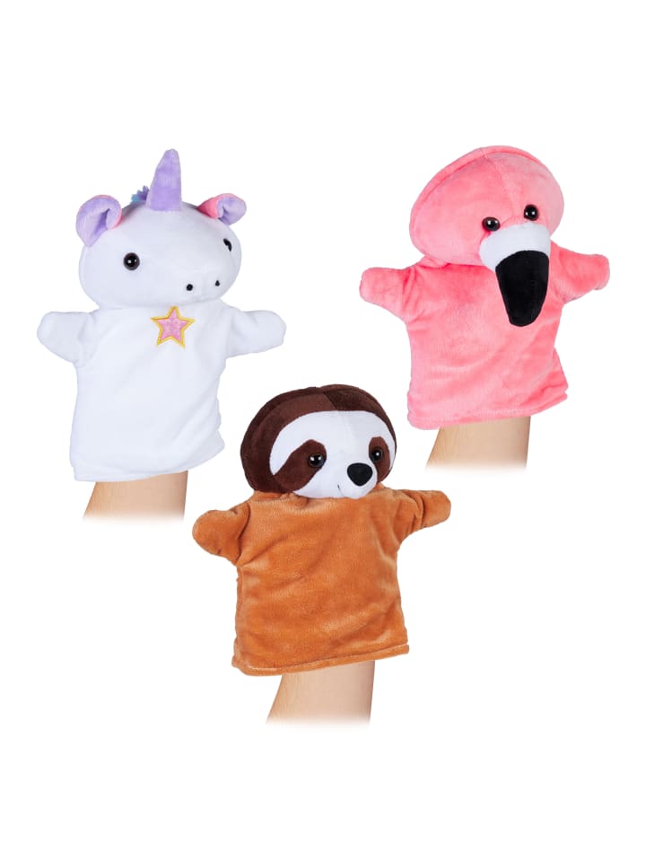 relaxdays 3tlg. Handpuppen Set in Bunt günstig kaufen onesize