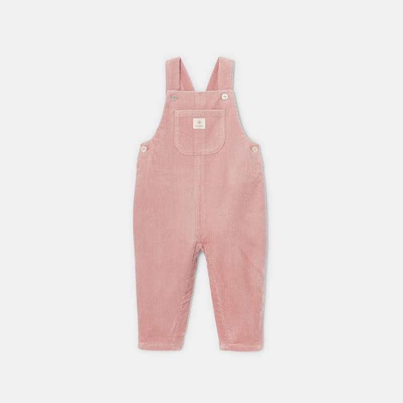 Salopette en velours côtelé rose mixte Absorba