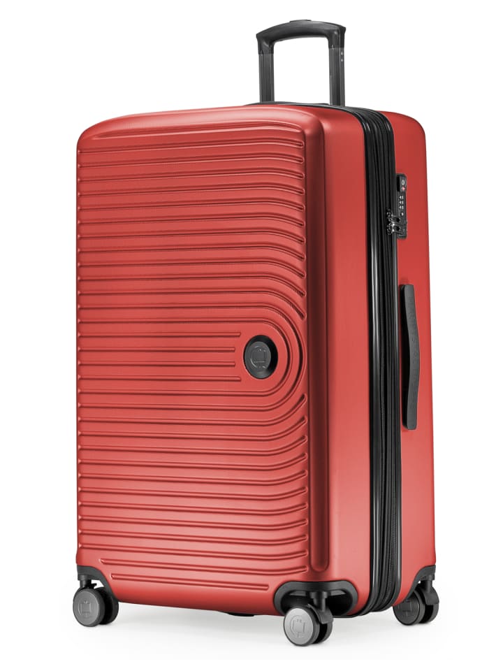 Hauptstadtkoffer Mitte - Großer Reisekoffer Trolley 77cm XXL Erweiterung TSA 130L in Rot günstig kaufen L