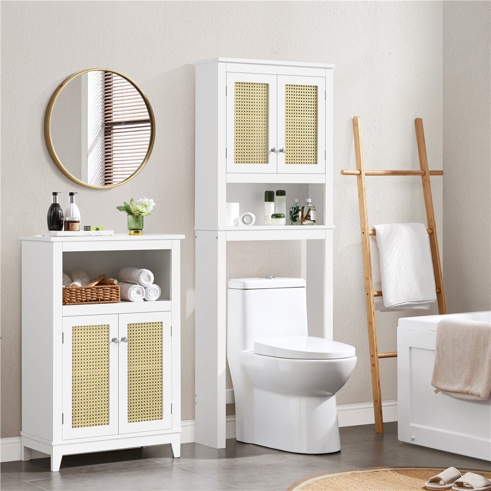 Yaheetech Badkommode, Badezimmerschrank Unterschrank Badschrank, Weiß