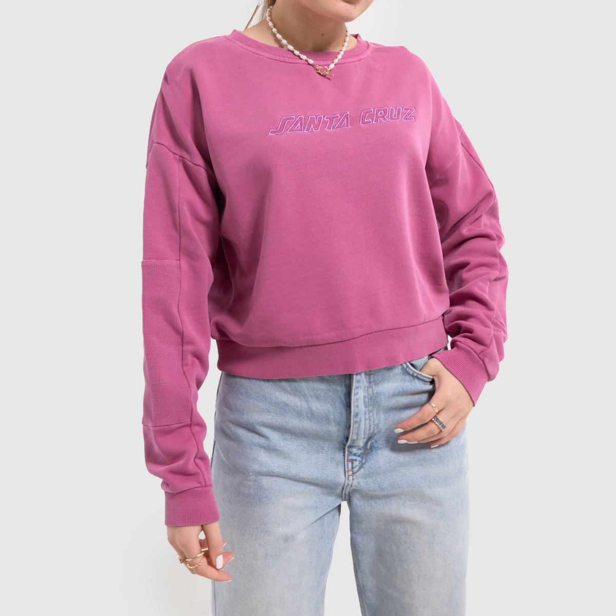Santa Cruz – Rosa sweatshirt med nomadmönster