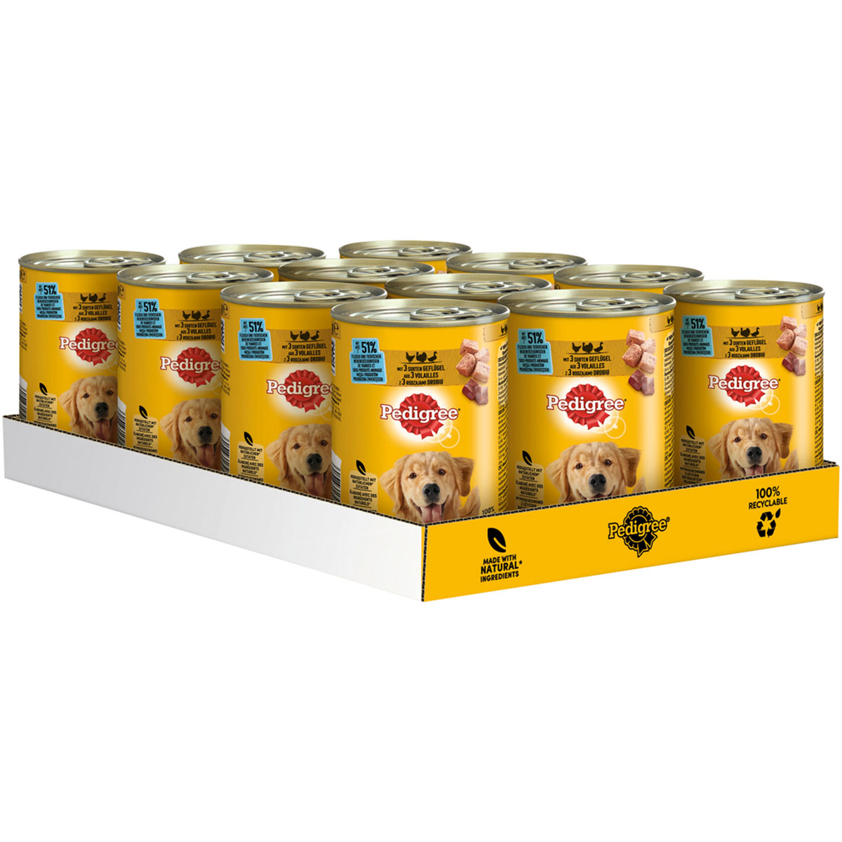 Pedigree mit 3 Sorten Geflügel in Pastete kaufen bei ZooRoyal