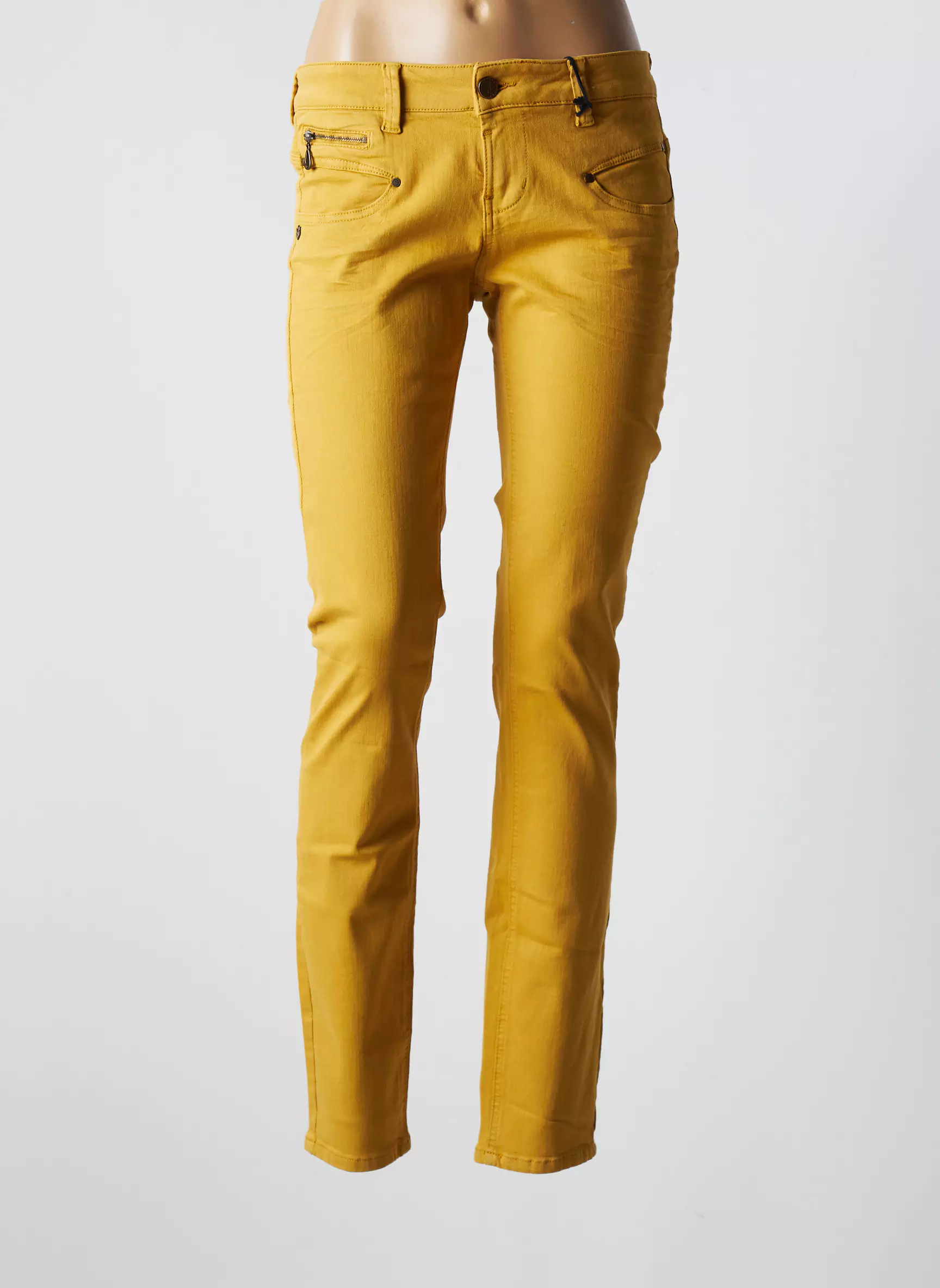 Freeman T Porter Pantalons Slim Femme couleur jaune