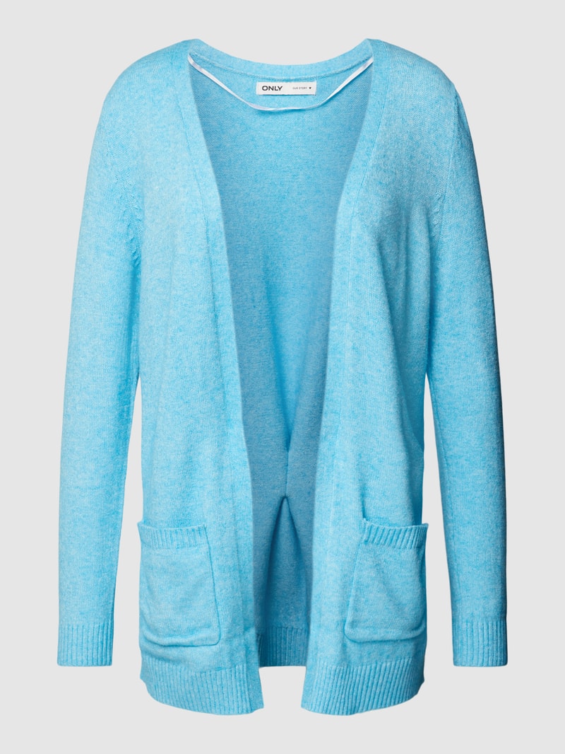 Cardigan mit aufgesetzten Taschen Modell 'LESLY' in aqua melange