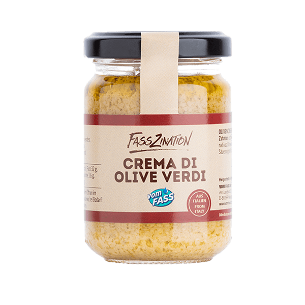 Olivencreme mit grünen Oliven