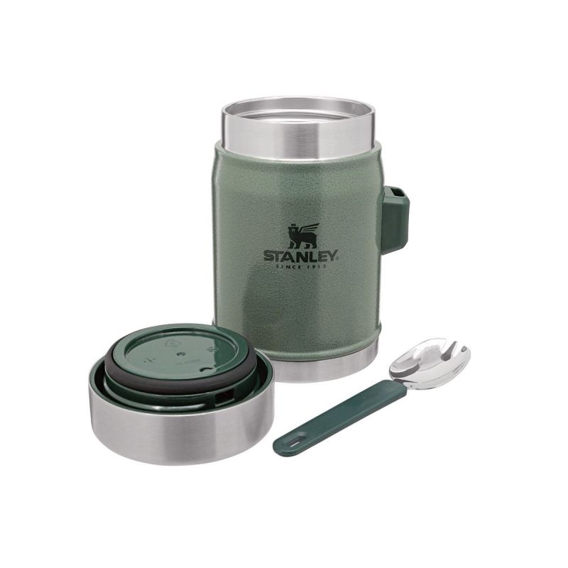 Stanley Food Jar, Classic Legendary Food Jar + Spork 14oz \/ 400ml Hammertone Green