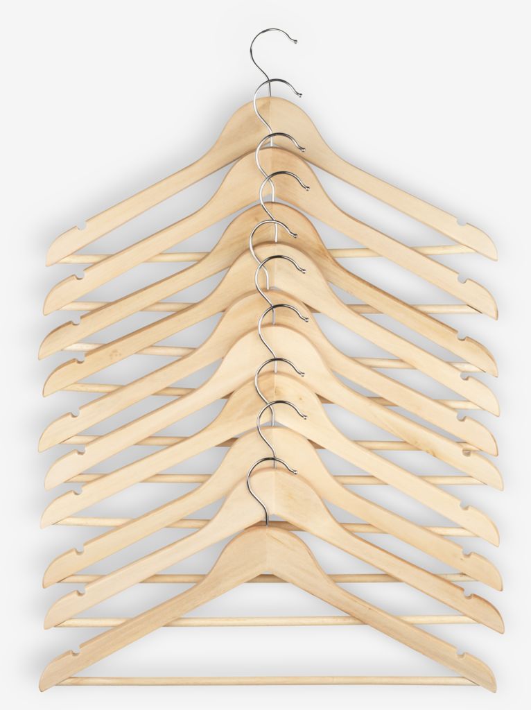 SIGFRID clothes hangers, length 45 cm, 10 pcs/pack, wood