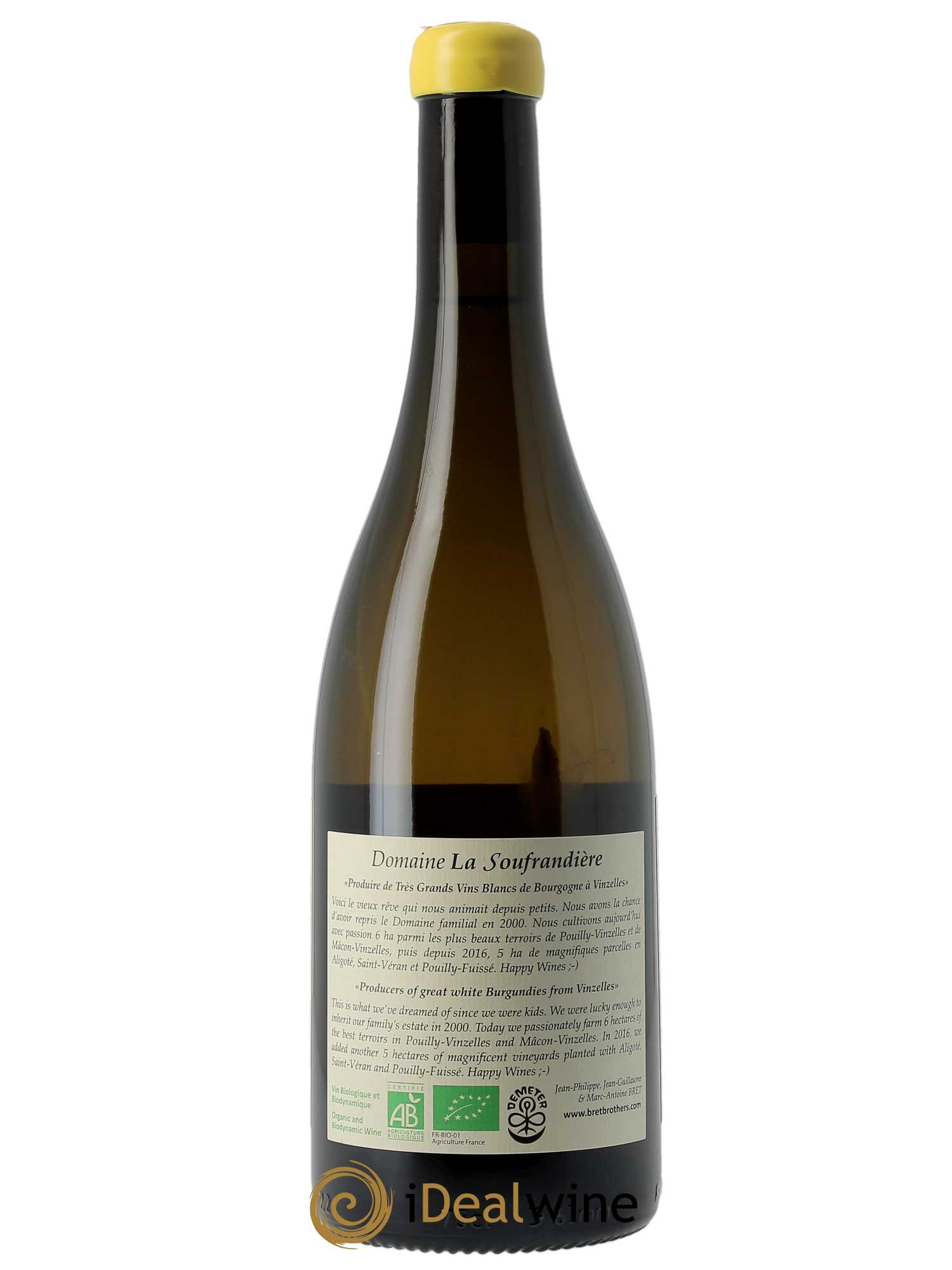 Pouilly-Vinzelles Les Quarts La Soufrandière - Bret Brothers  2021 - Lot de 1 Bouteille