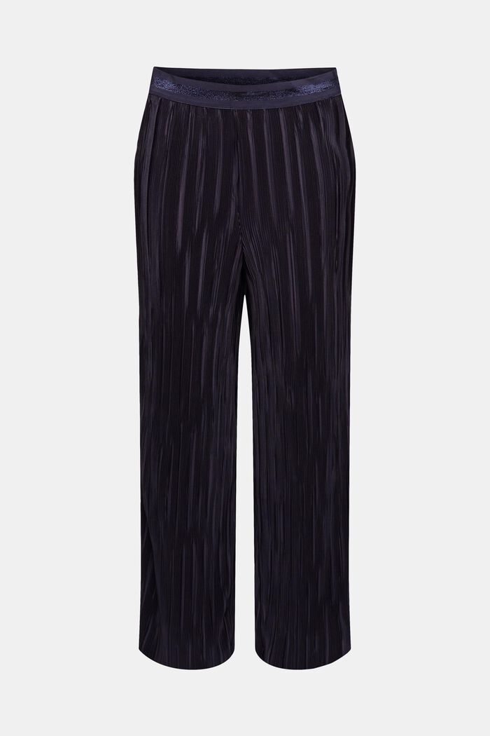 Plissierte Hose mit weitem Bein