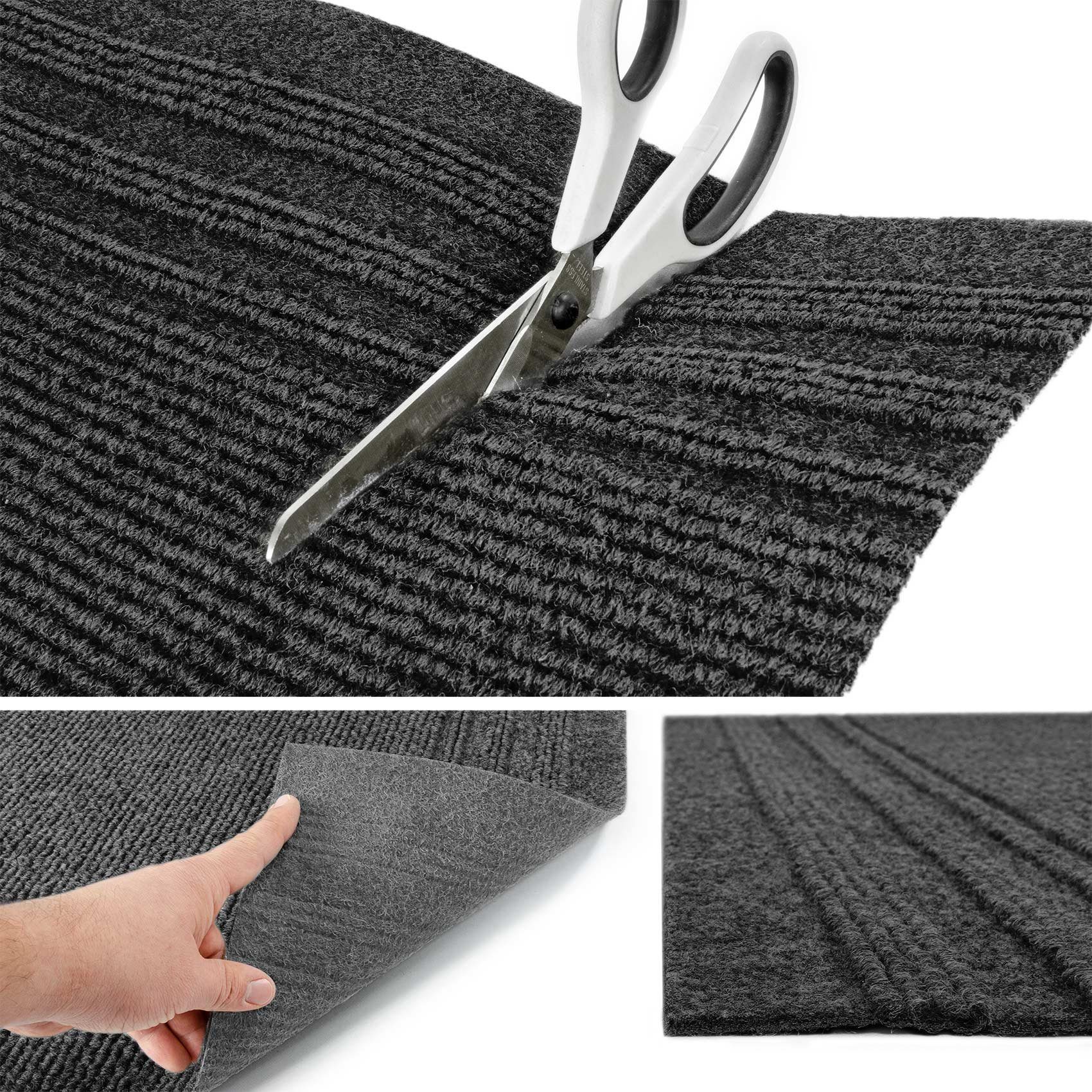 Läufer Teppich Flurläufer Läufer Bodenläufer Textil PASSAT Gestreift Robust, ANRO, Rechteckig, Höhe: 5 mm, Textil
