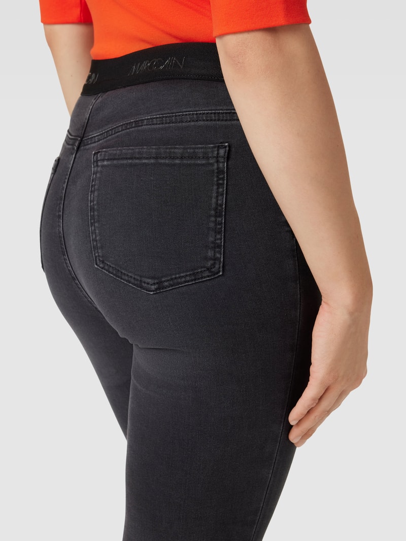 Jeans mit elastischem Bund Modell 'SIENA' in anthrazit