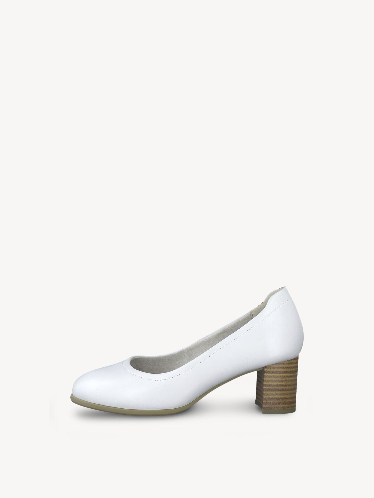 Escarpin en cuir - blanc
