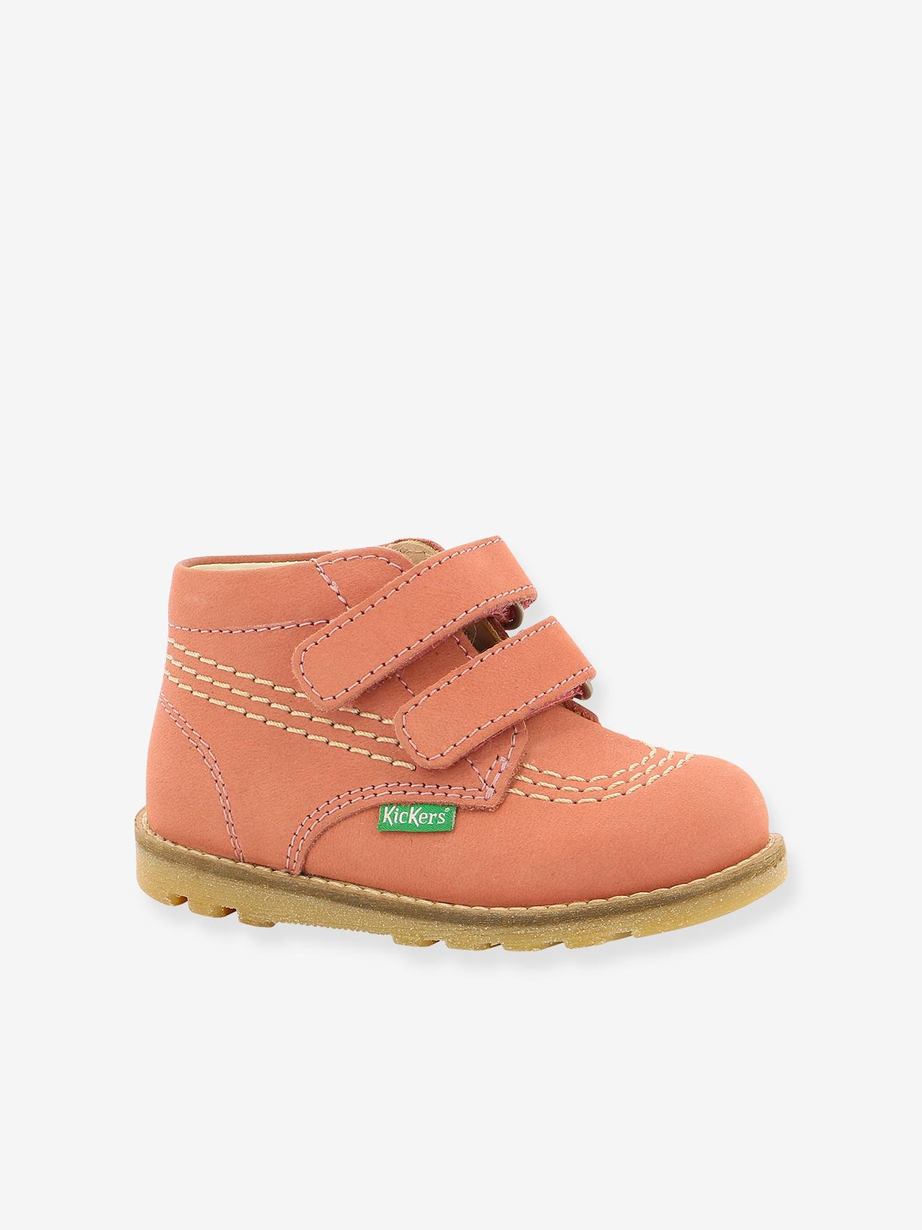 Bottillons cuir bébé fille Nonomatic KICKERS® rose antique