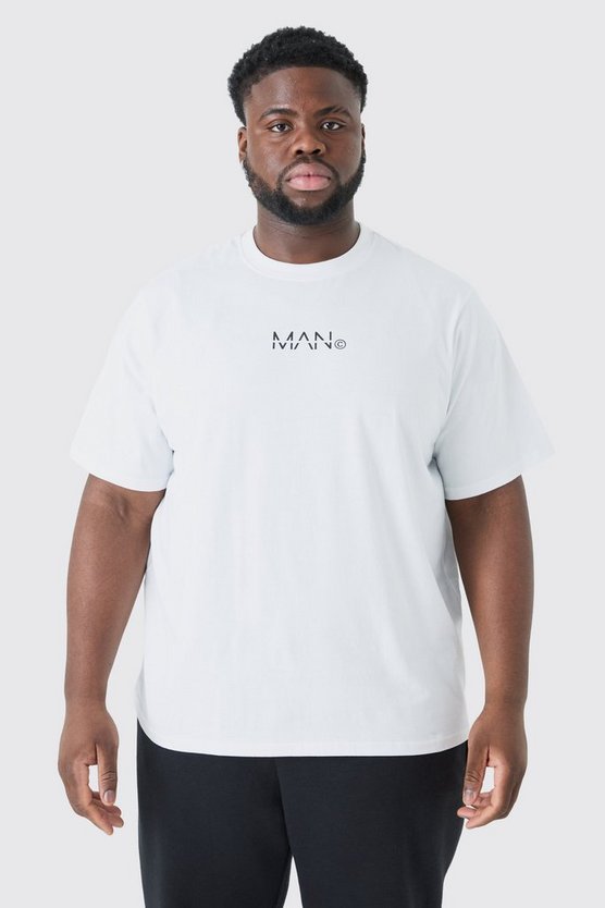 Plus T-Shirt mit Original Man-Print