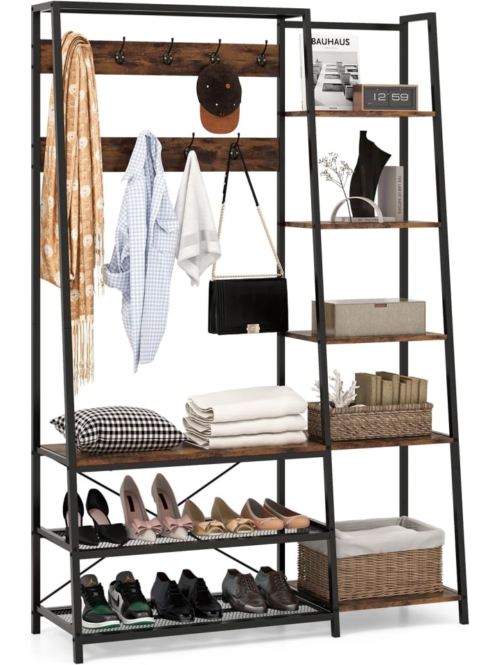 COSTWAY Garderobenständer 118x40x180cm in Schwarz günstig kaufen onesize