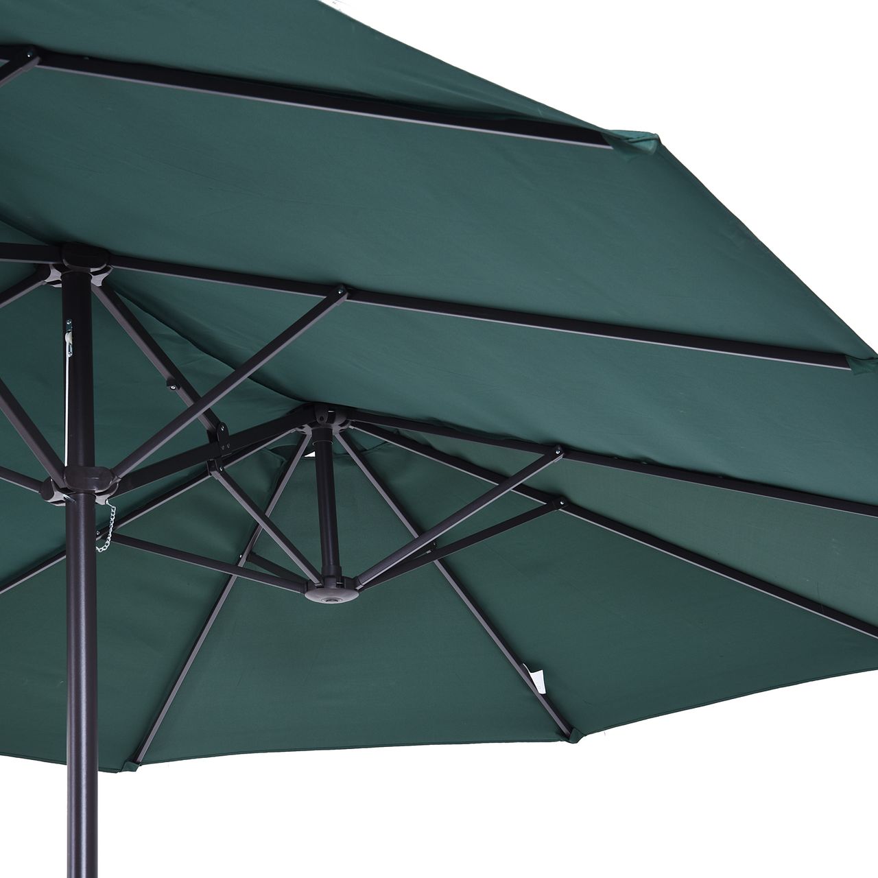 Outsunny Doppelsonnenschirm Gartenschirm 460x270cm