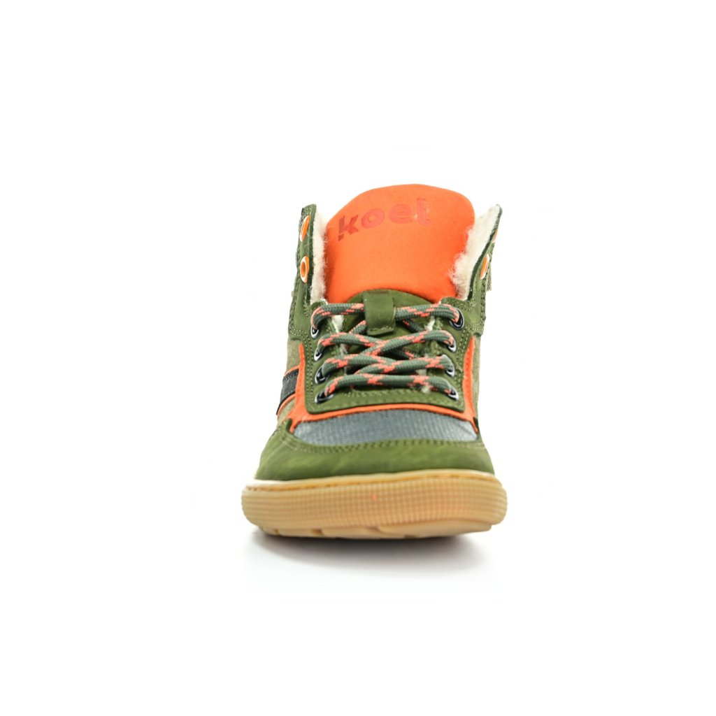 Koel4kids Danish Nappa Wool Khaki Winterbarfußschuhe