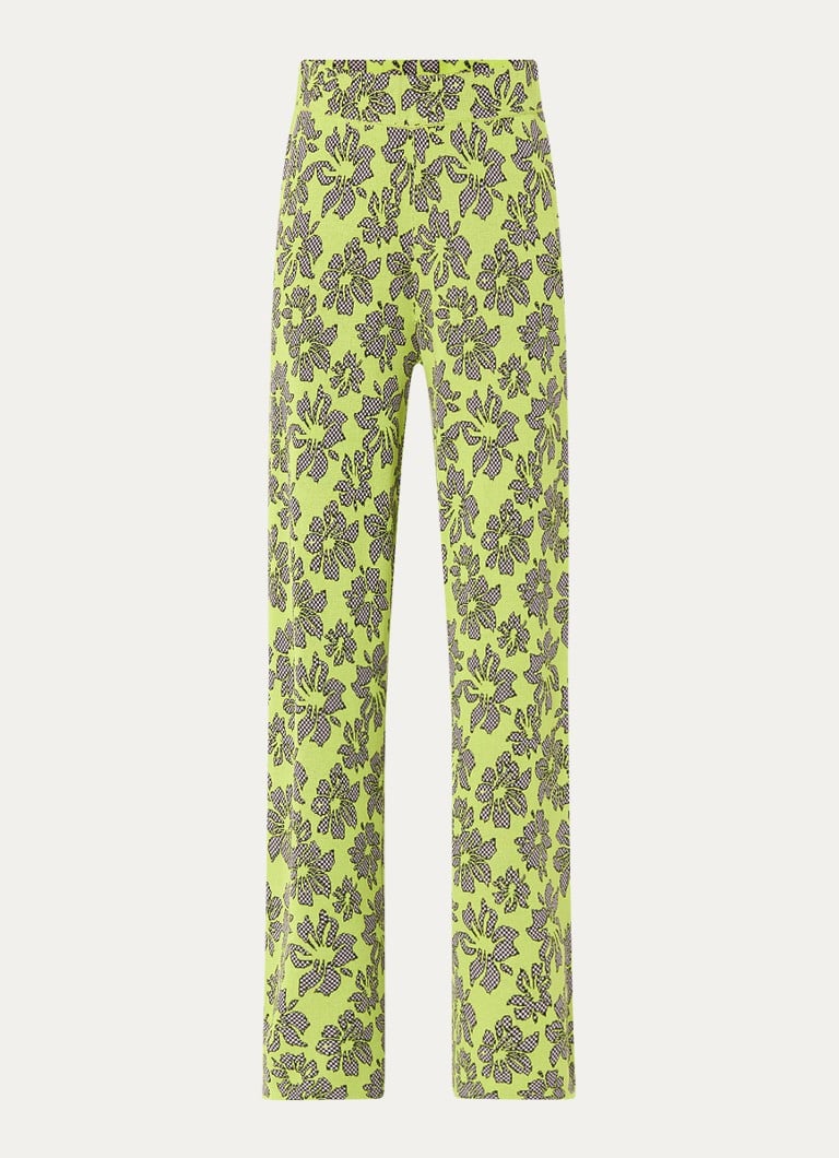 Refined Department high-waist wide-fit trousers with floral print