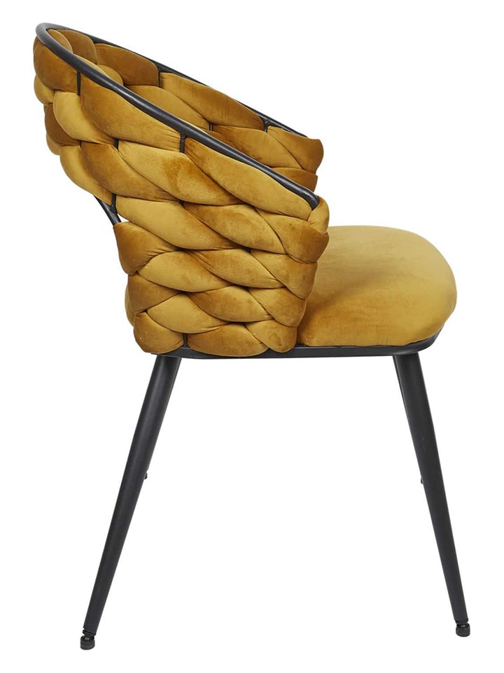 Rétro Chic Esszimmerstuhl ''Sawyer'' in Gelb - (B)63 x (H)83 x (T)54 cm günstig kaufen onesize