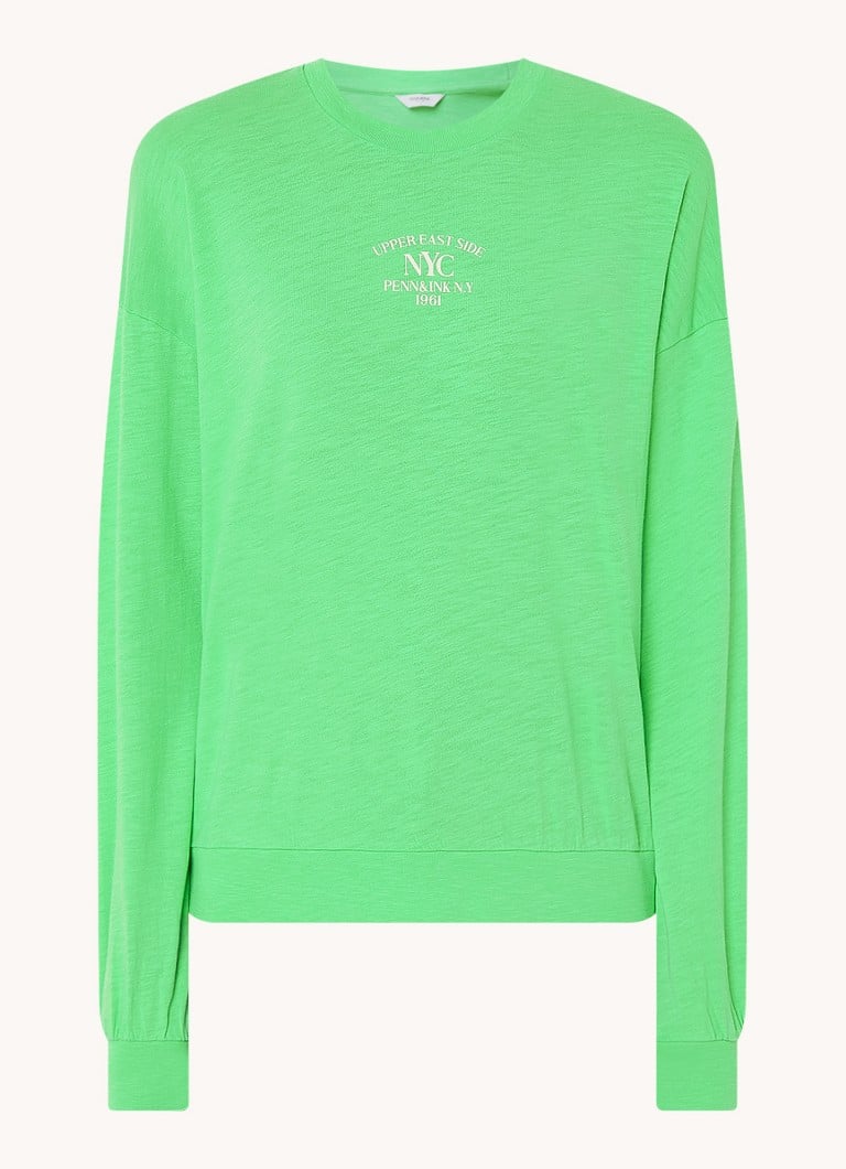 Pull en coton biologique Penn & Ink avec logo imprimé