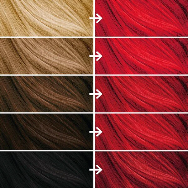 No Bleach London Vivid Red tartós vegán hajfesték készlet
