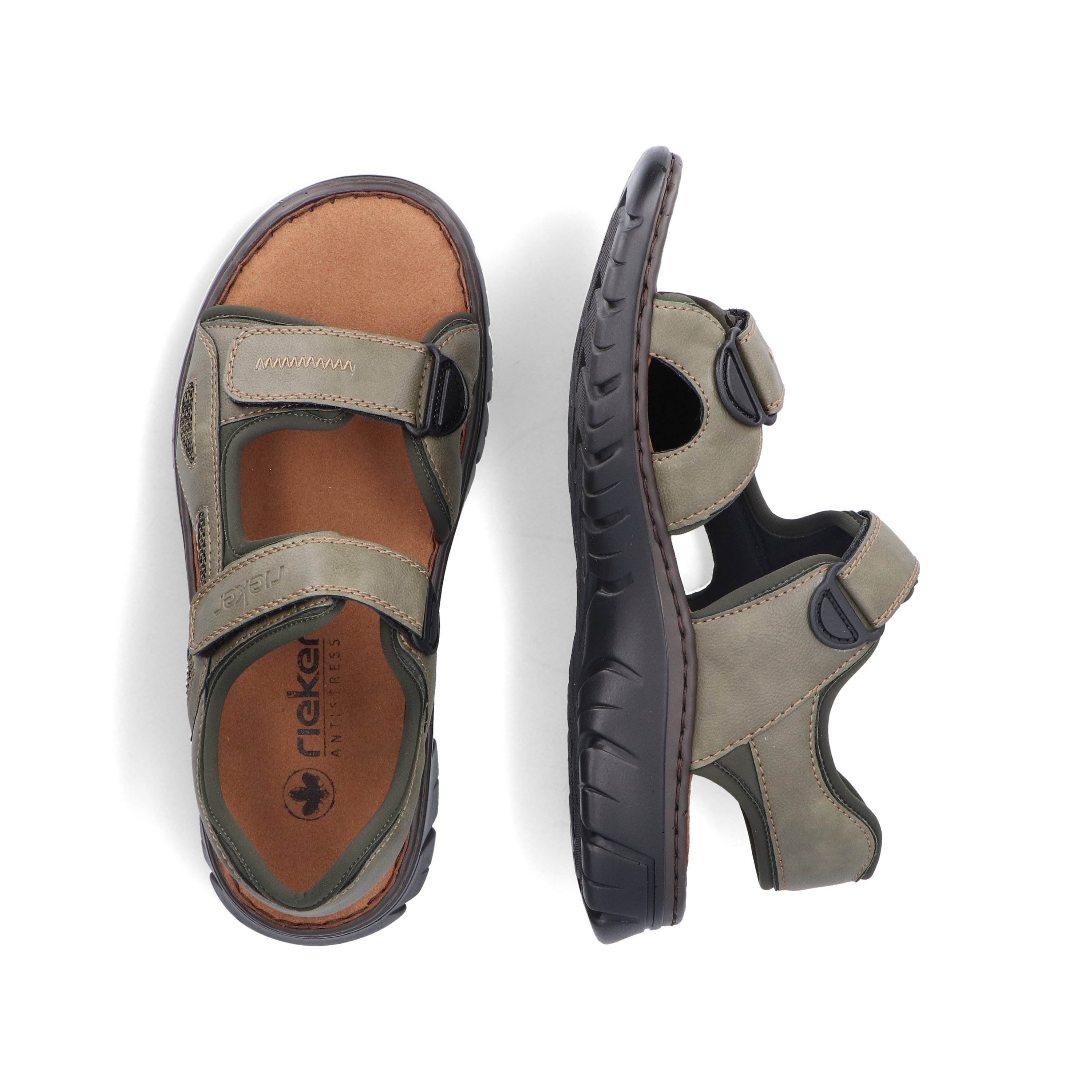 Rieker Herren Trekkingsandalen grüngrau