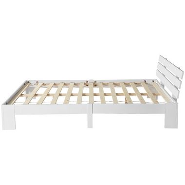 PHOEBE CAT Massivholzbett (1-tlg., Maasivholzbett), Doppelbett mit Kopfteil und Lattenrost, 200 x 140 cm Futonbett