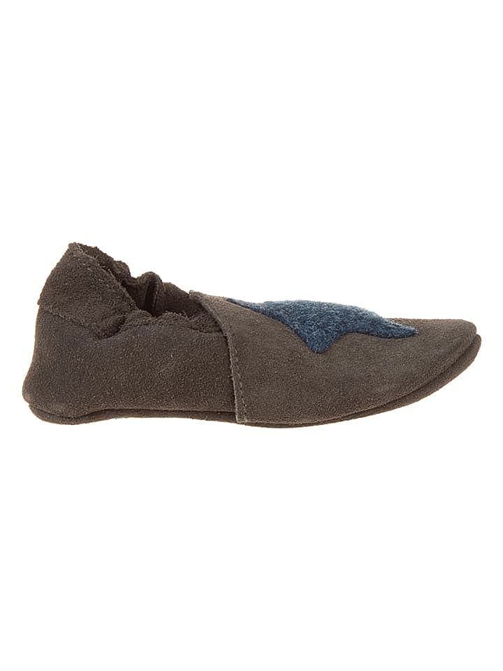 lamino Leder-Krabbelschuhe in Anthrazit günstig kaufen 24/25