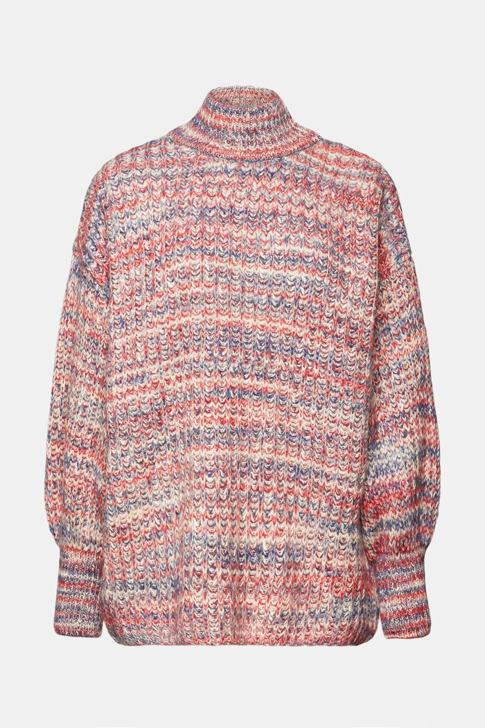 Mehrfarbiger Pullover mit Stehkragen