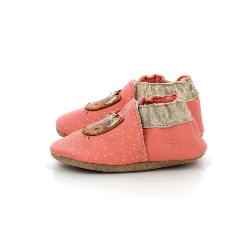 Chaussons cuir tannage vegetal Wheasle Girl