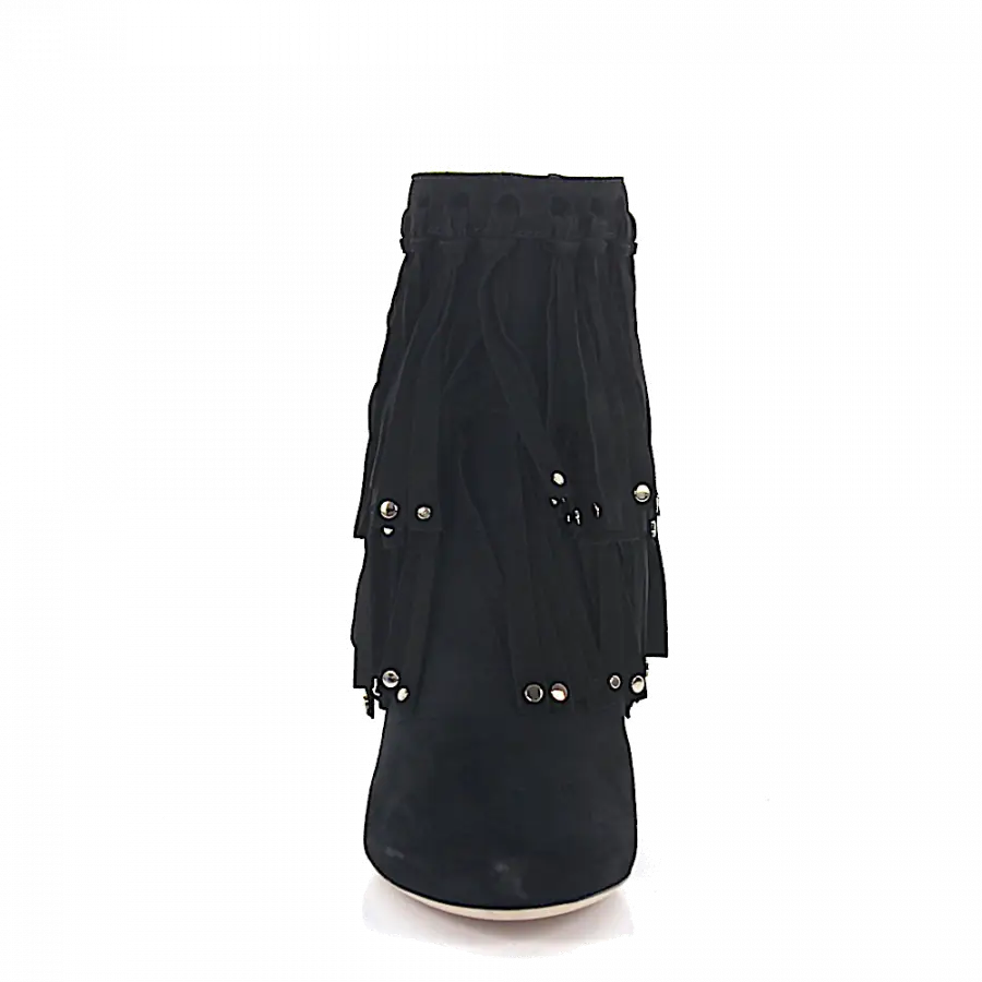 Jimmy Choo - Stiefeletten Wildleder Metallverzierung schwarz - schwarz