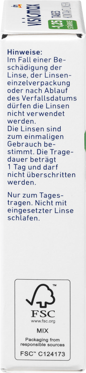 Tageslinsen -1,25, 8 St