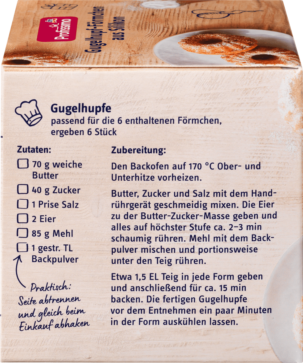 Gugelhupf-Förmchen aus Silikon, 6 St