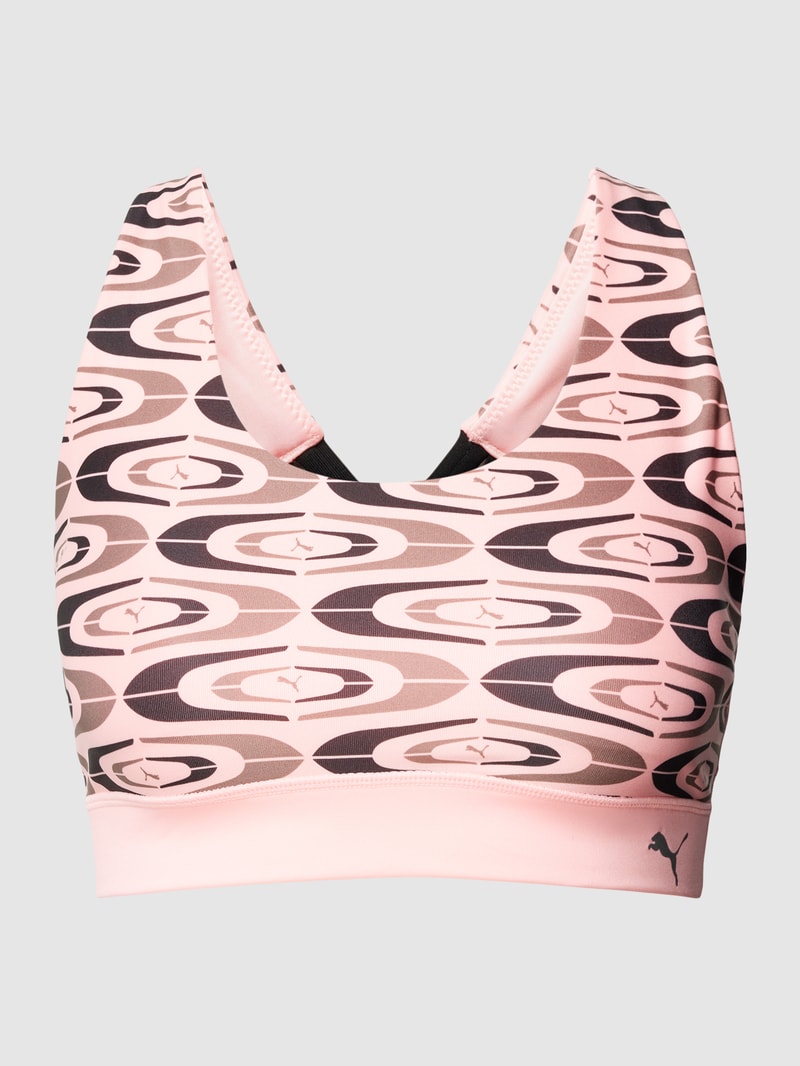 Bustier mit grafischem Allover-Muster Modell 'RETRO GLAM' in hellrosa