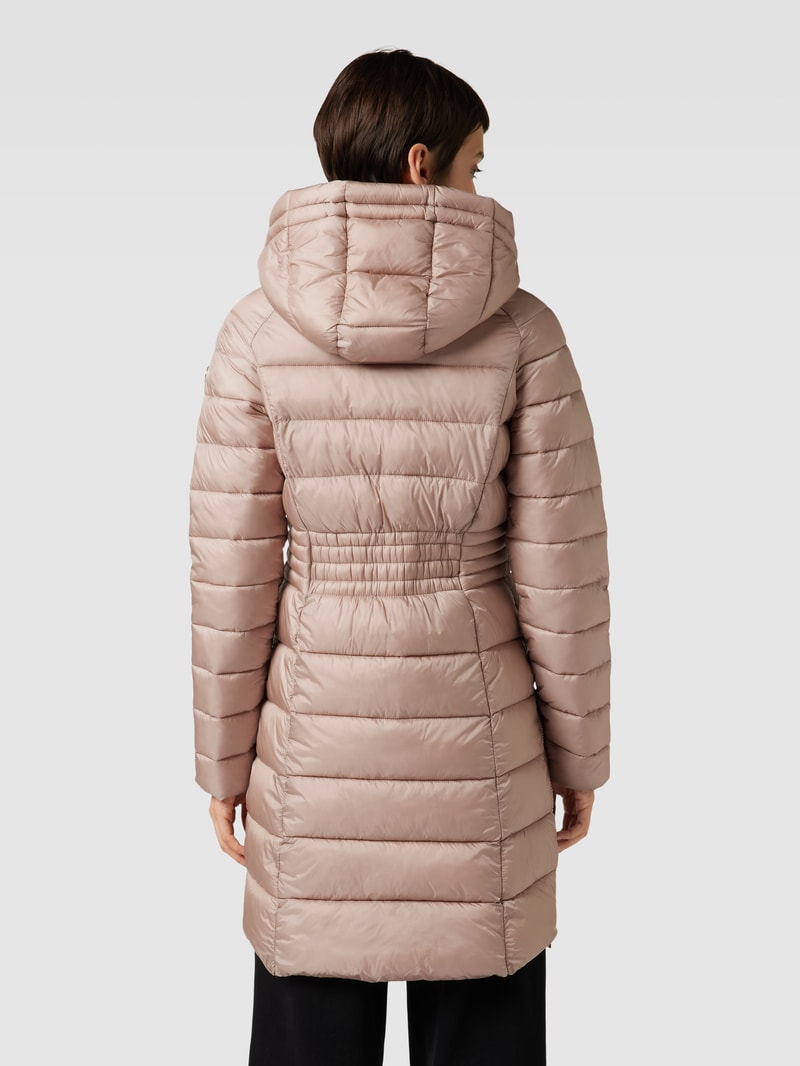 Steppjacke mit Kapuze Modell 'LONG LINE' in beige