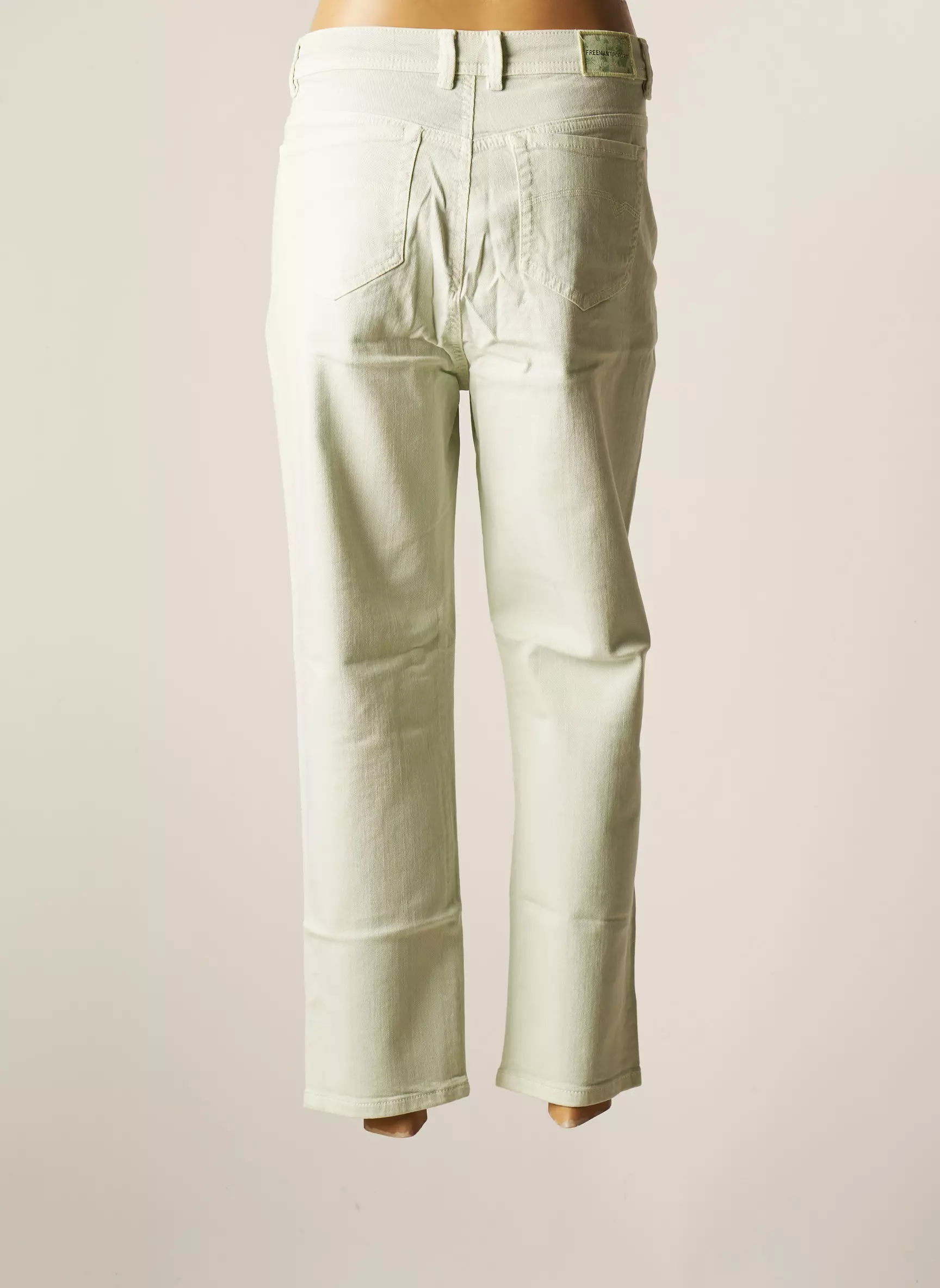 Freeman T Porter Jeans Coupe Droite Femme couleur vert