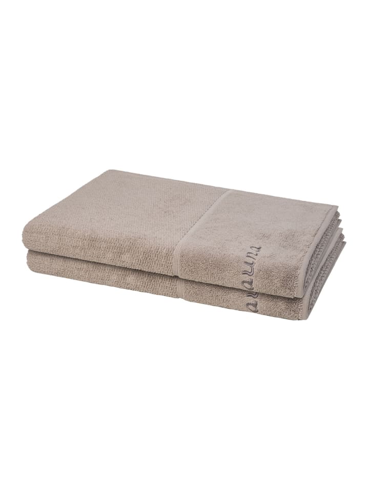 Möve for Frottana 2 X Saunatuch im Set Pearl in Cashmere günstig kaufen 80 x 200 cm