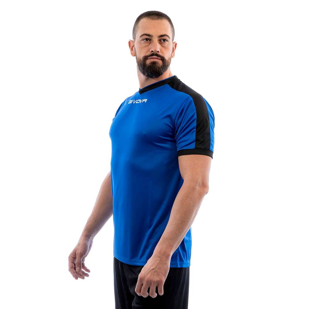 Givova Kit Revolution Fußball Trikot mit Shorts blau schwarz