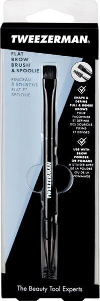 Tweezerman Flat Brow Brush & Spoolie - Flacher Augenbrauenpinsel & Bürstchen Augenbrauenpinsel