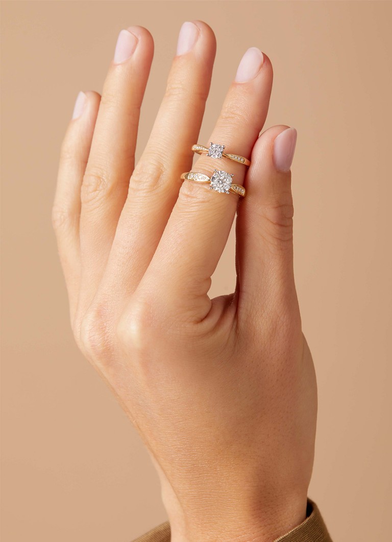 Anello in oro Diamond Point, diamante da 0,35 ct, Enchanted